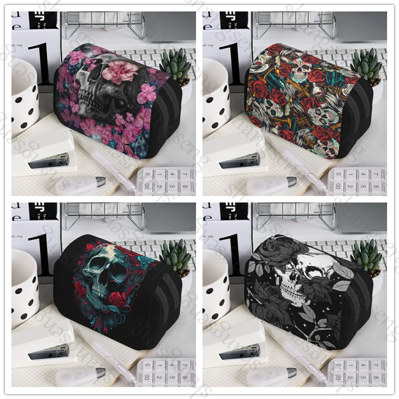 Flower Skull Double Layer Flip Pencil Bag School Supplies Children's Pencil Box Storage Cosmetic Bag Gift
Flower Skull Double Layer Flip Pencil Bag School Supplies Children's Pencil Box Storage Cosmetic Bag Gift