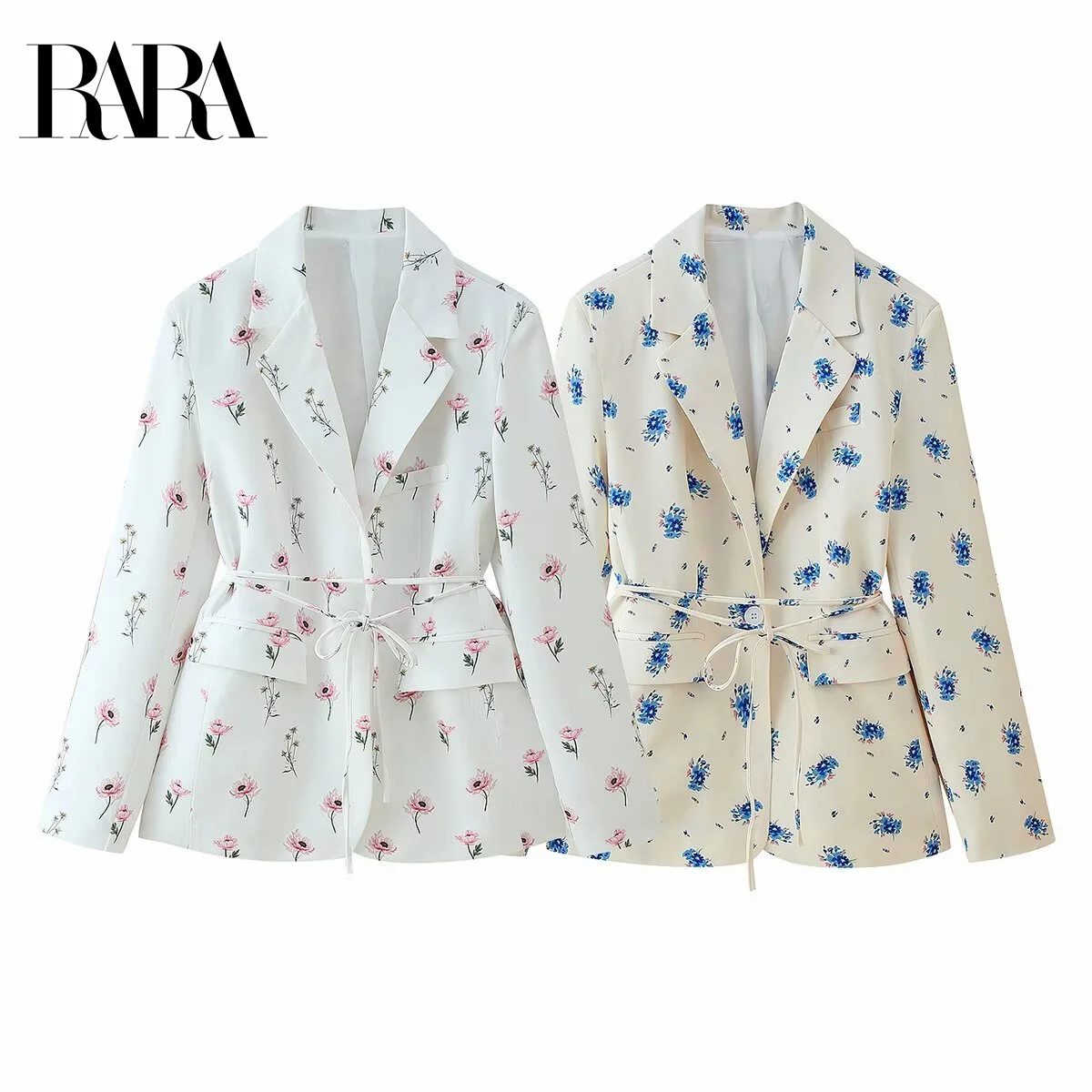 RARA Women's Autumn New Belt Decorated Casual Loose Stylish Long Sleeve Floral Printed Blazer Jacket
RARA Women's Autumn New Belt Decorated Casual Loose Stylish Long Sleeve Floral Printed Blazer Jacket