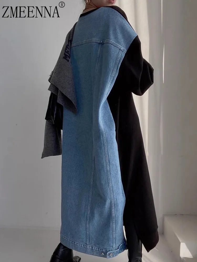 ZMEENNA Women's Denim Patchwork Maxi Dress Casual Long Sleeve Loose Fit With Unique Design Perfect For Everyday Wear ZM758
ZMEENNA Women's Denim Patchwork Maxi Dress Casual Long Sleeve Loose Fit With Unique Design Perfect For Everyday Wear ZM758