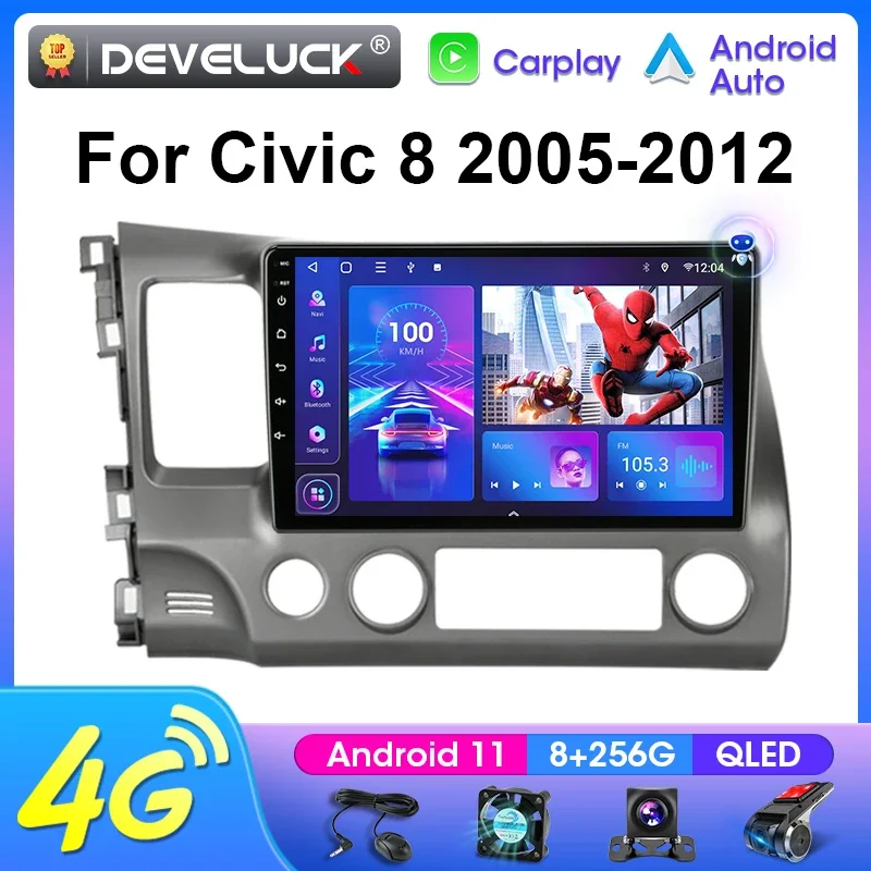 2 Din For Honda Civic 8 2005 - 2012 Android 12 Car Radio Multimedia Video Player Navigation GPS Stereo Carplay Auto 4G Head Unit
2 Din For Honda Civic 8 2005 - 2012 Android 12 Car Radio Multimedia Video Player Navigation GPS Stereo Carplay Auto 4G Head Unit