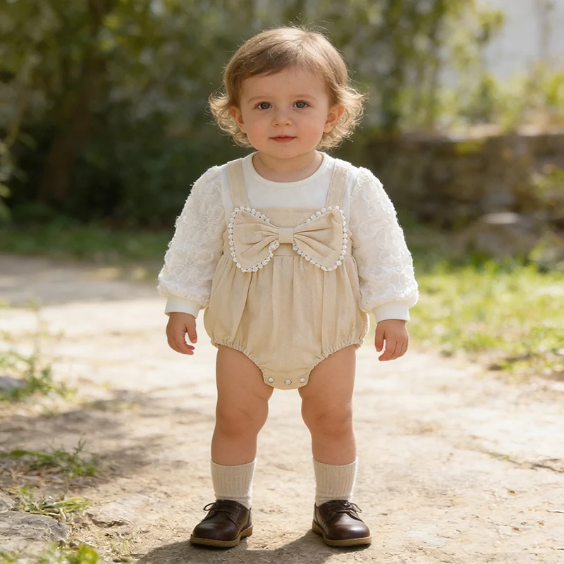 2026 New Spring Infant Baby Girls Jumpsuit Long Sleeved Cotton Splicing Toddler Baby Girl Romper 0-24M Baby Girl Clothing
2026 New Spring Infant Baby Girls Jumpsuit Long Sleeved Cotton Splicing Toddler Baby Girl Romper 0-24M Baby Girl Clothing