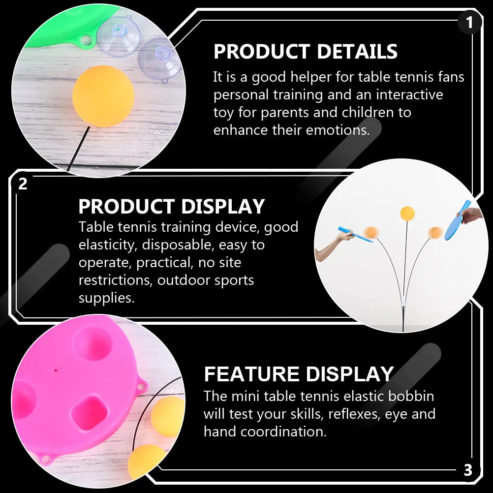 2Pcs Sports Training Device for Kids Table Tennis Training Racket Fun Interactive Game Accessory No Site Restrictions Play
2Pcs Sports Training Device for Kids Table Tennis Training Racket Fun Interactive Game Accessory No Site Restrictions Play