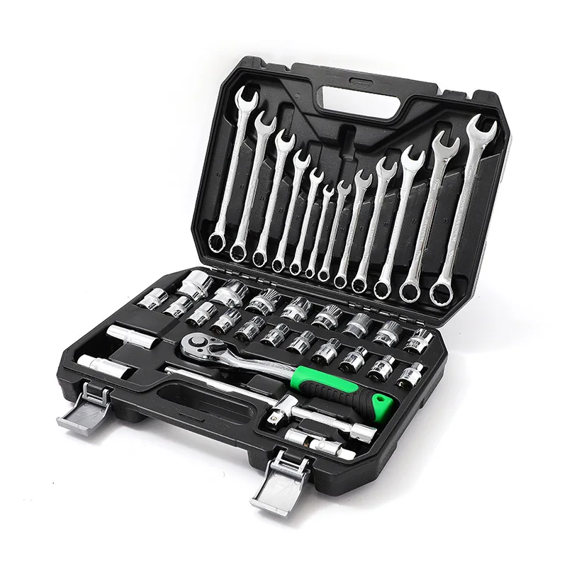 Suitable for industrial grade new 37-piece set of Dafei bending handle metric multi-purpose sleeve set, car maintenance set, hou
Suitable for industrial grade new 37-piece set of Dafei bending handle metric multi-purpose sleeve set, car maintenance set, hou