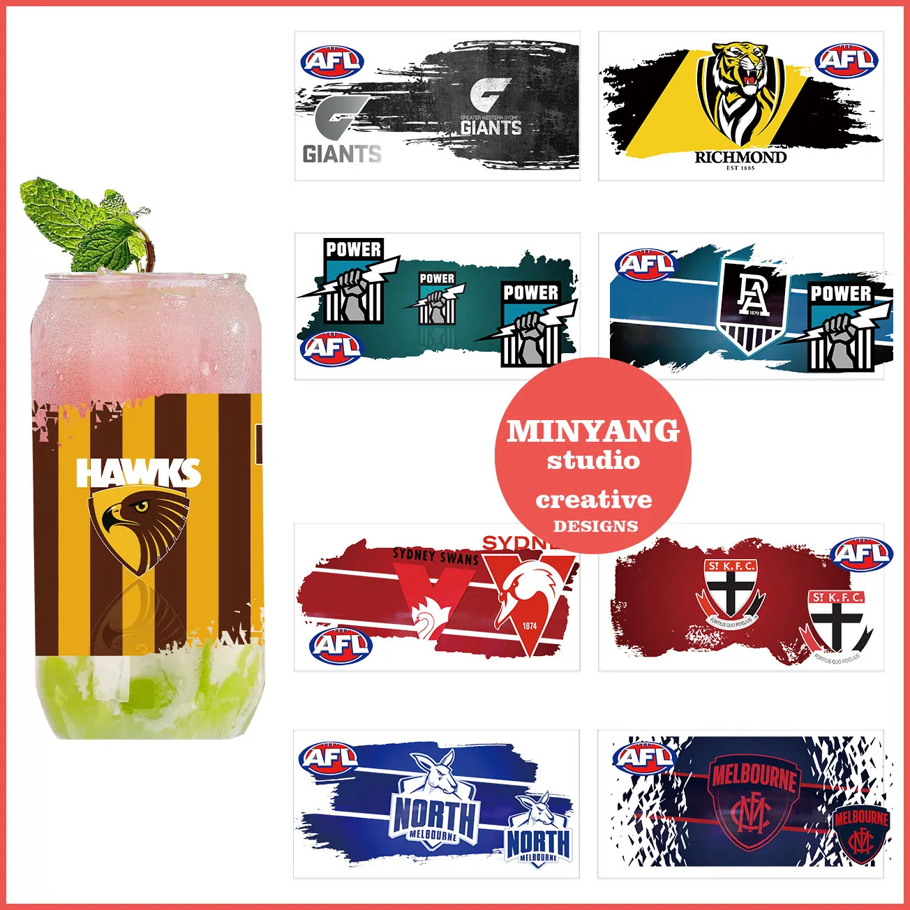 Rugby team peel waterproof DIY Decals 3D transfers uvdtf crystal stickers 16oz uv dtf cup wraps for Libbey Glasses
Rugby team peel waterproof DIY Decals 3D transfers uvdtf crystal stickers 16oz uv dtf cup wraps for Libbey Glasses