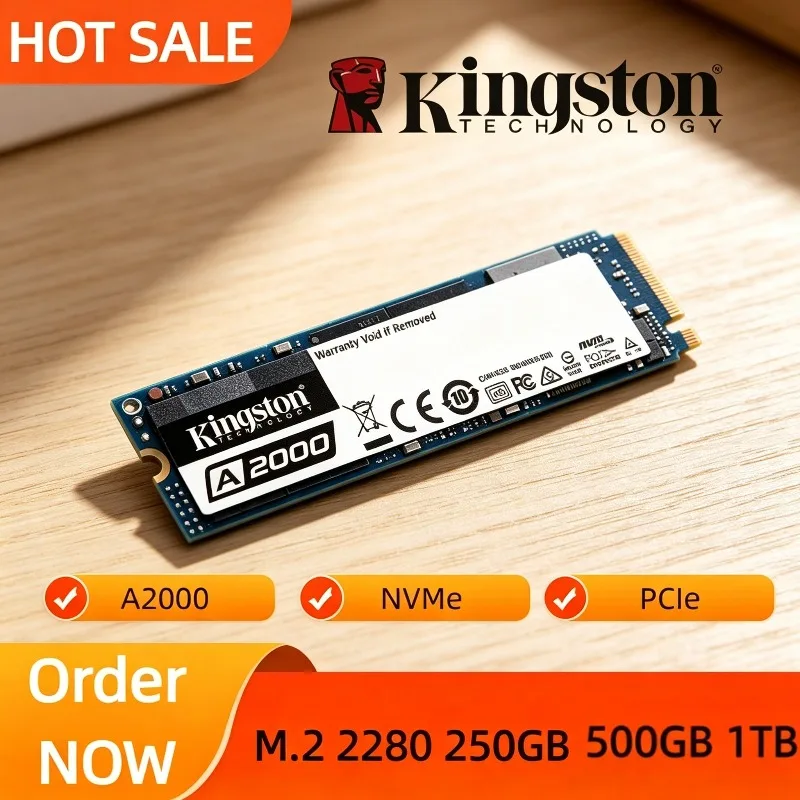 SSD Kingston A2000 NVMe PCIe M.2 2280 Internal Solid State Drive Hard Disk 250GB 500GB 1TB For PC Notebook Desktop
SSD Kingston A2000 NVMe PCIe M.2 2280 Internal Solid State Drive Hard Disk 250GB 500GB 1TB For PC Notebook Desktop