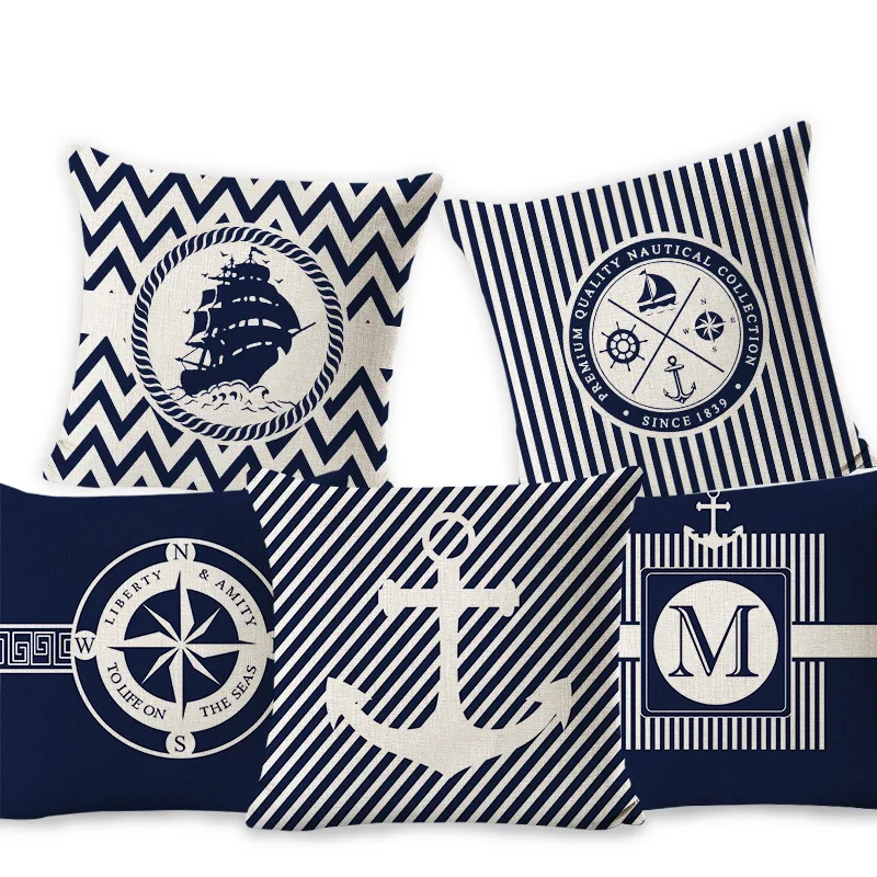 Navy Blue Compass Cotton Linen Pillowcase Ocean Boat Throw Cushion Cover Home Decor Car Bed Pillow Case for Living Room 45x45 Cm
Navy Blue Compass Cotton Linen Pillowcase Ocean Boat Throw Cushion Cover Home Decor Car Bed Pillow Case for Living Room 45x45 Cm