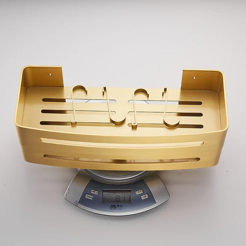 Brushed Gold Bathroom Corner Shelf Wall Mounted Storage Rack Holder Square Single or Double Rack Aluminium Finished
Brushed Gold Bathroom Corner Shelf Wall Mounted Storage Rack Holder Square Single or Double Rack Aluminium Finished