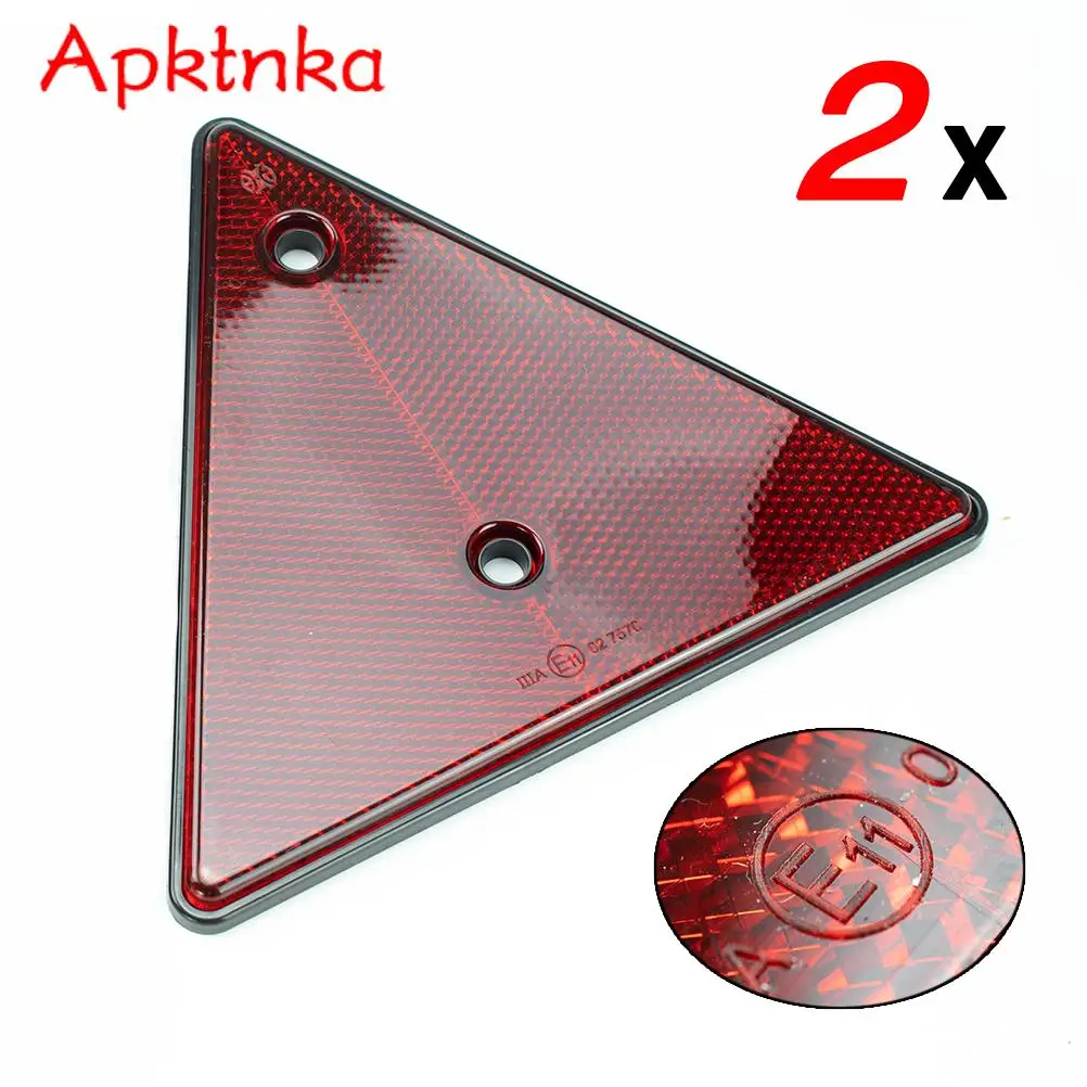 2X Triangle Reflector Red Reflective Triangular Safety Warning Reflectors for Trailer RV Camper Caravan Truck Tractor Boat Lorry
2X Triangle Reflector Red Reflective Triangular Safety Warning Reflectors for Trailer RV Camper Caravan Truck Tractor Boat Lorry