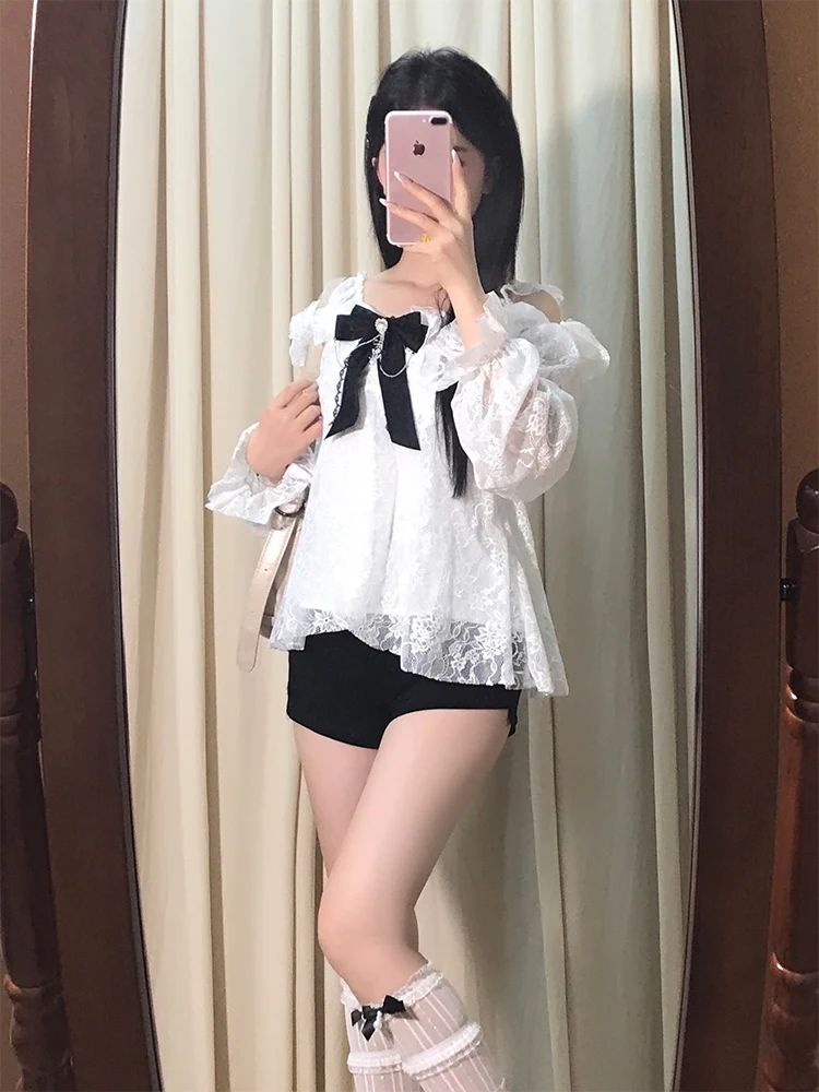 Ранняя осень, белый кружевной комплект с узлом и высокой талией, комплект Bla orts, женский модный ансамбль, высококачественный полиэстер...
Ранняя осень, белый кружевной комплект с узлом и высокой талией, комплект Bla orts, женский модный ансамбль, высококачественный полиэстер...