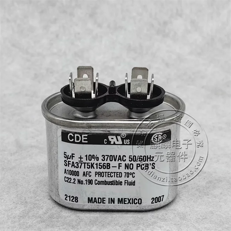 Новый неполярный алюминиевый эллиптический конденсатор CDE SFA37T5K156B-F 370 В 5 мкФ 370 В переменного тока
Новый неполярный алюминиевый эллиптический конденсатор CDE SFA37T5K156B-F 370 В 5 мкФ 370 В переменного тока