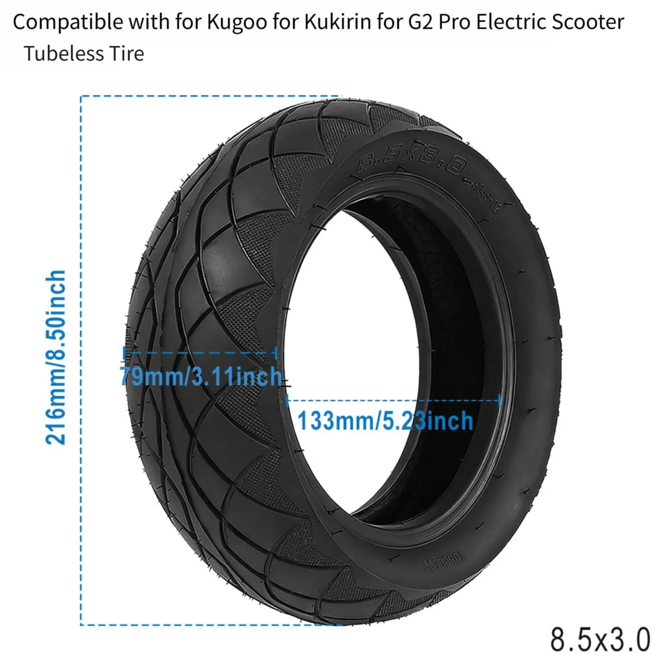FOR KUGOO For G2 Pro Electric Scooter 8.5x3.0 Vacuum Tire Long-lasting Wide Deep Grip Shock Absorption Wide Design
FOR KUGOO For G2 Pro Electric Scooter 8.5x3.0 Vacuum Tire Long-lasting Wide Deep Grip Shock Absorption Wide Design