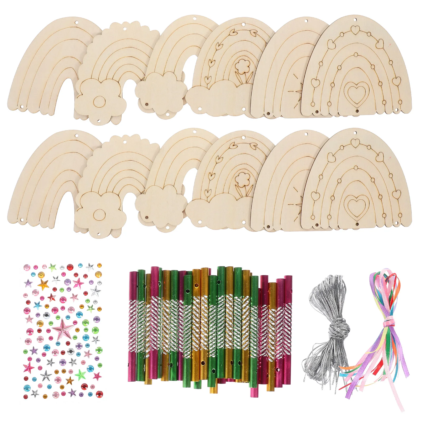 DIY Wooden Wind Chime Kit 12 Wood Pieces 30 Bells 12 Ribbons 15 Silver Wires Unfinished Decorative Hanging Balcony Outdoor
DIY Wooden Wind Chime Kit 12 Wood Pieces 30 Bells 12 Ribbons 15 Silver Wires Unfinished Decorative Hanging Balcony Outdoor
