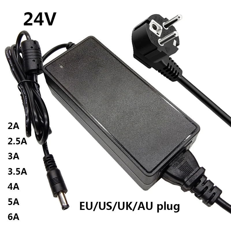 AC to DC 24V 2A 2.5A 3A 3.5A 4A 5A 6A Universal Power Adapter Supply 24 V Volt 24V5A 24V6A Converter Transformer 5.5x2.1mm
AC to DC 24V 2A 2.5A 3A 3.5A 4A 5A 6A Universal Power Adapter Supply 24 V Volt 24V5A 24V6A Converter Transformer 5.5x2.1mm