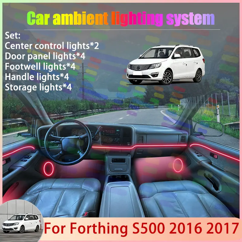 Для Forthing S500 2016 2017 Dongfeng Fengxing MPV 2/24 в 1, автомобильная атмосферная лампа, RGB абажур, ансамбль, стример, атмосферный набор
Для Forthing S500 2016 2017 Dongfeng Fengxing MPV 2/24 в 1, автомобильная атмосферная лампа, RGB абажур, ансамбль, стример, атмосферный набор