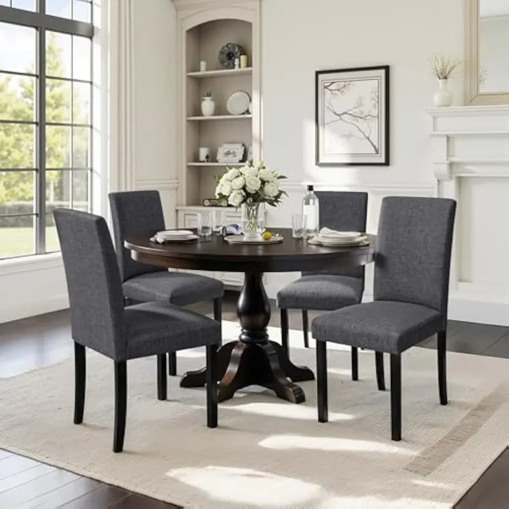 Upholstered Dining Chairs Set of 4, Fabric Dining Room Chairs with Solid Wood Legs, Modern Parson Chairs for Kitchen, Restaurant
Upholstered Dining Chairs Set of 4, Fabric Dining Room Chairs with Solid Wood Legs, Modern Parson Chairs for Kitchen, Restaurant