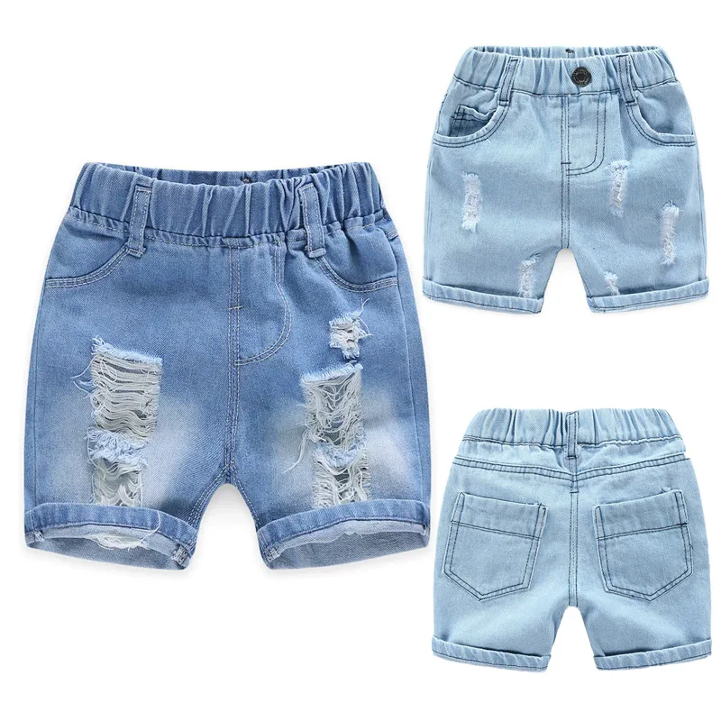 Summer Boy Shorts Children Casual Torn Jeans Kids Knee Length Denim Pants Baby Elastic Waist Shorts Infant Fashion Trousers 2-8Y
Summer Boy Shorts Children Casual Torn Jeans Kids Knee Length Denim Pants Baby Elastic Waist Shorts Infant Fashion Trousers 2-8Y