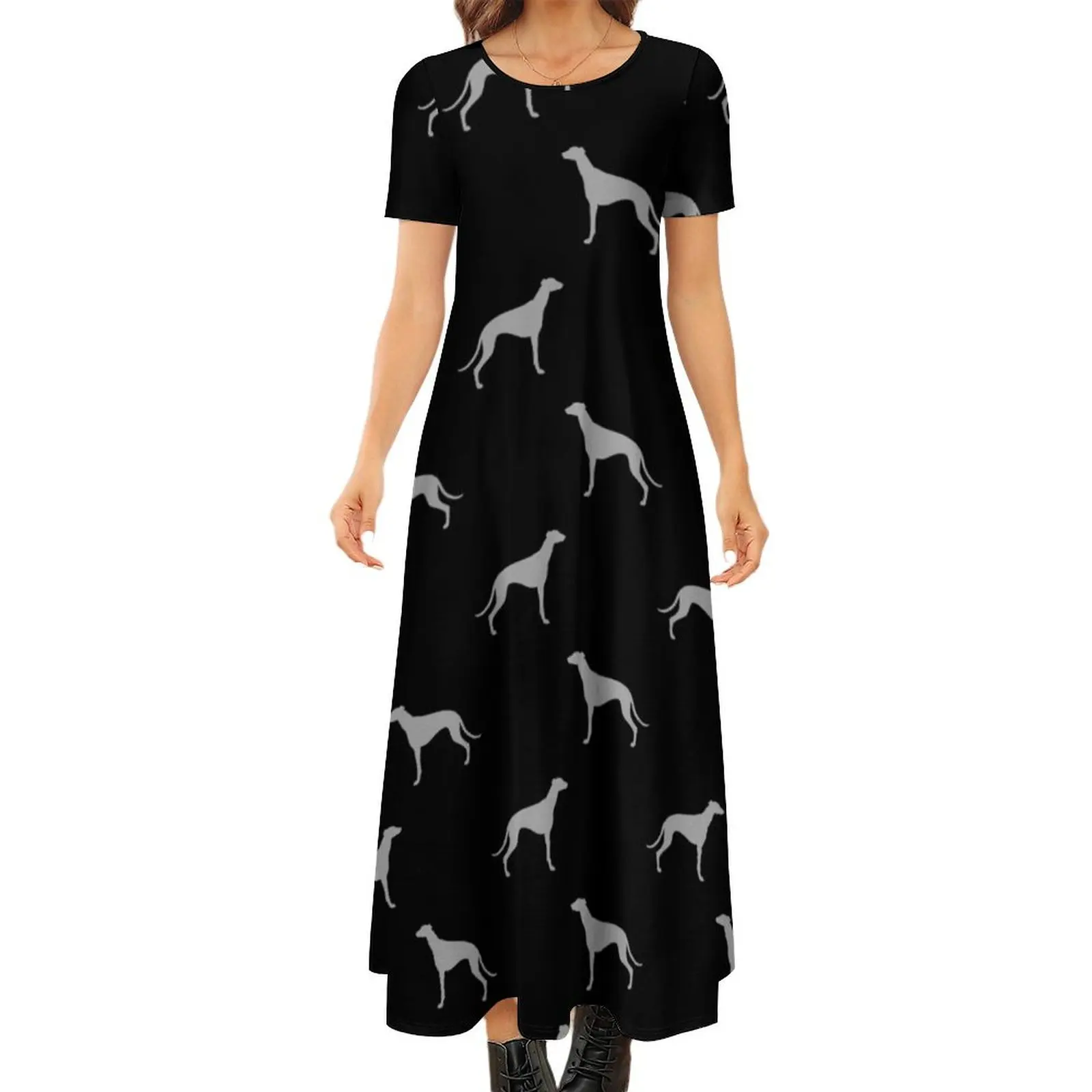Greyhound Silhouette(s) Round Neck Short Sleeve Dress elegant dresses plus sizes women dresses
Greyhound Silhouette(s) Round Neck Short Sleeve Dress elegant dresses plus sizes women dresses