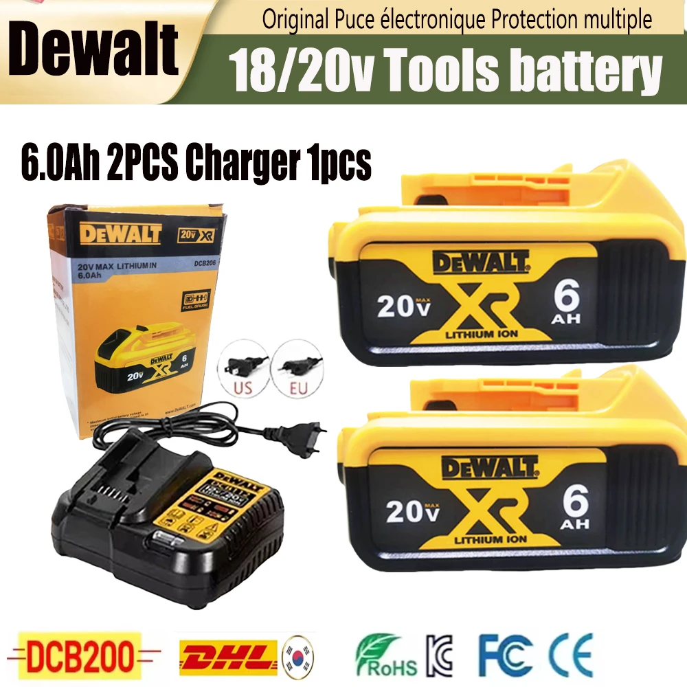 100% original Dewalt 20V 6.0Ah dcb118 dcb115 dcb200 battery, charger, chip multiple protection, large capacity and more durable
100% original Dewalt 20V 6.0Ah dcb118 dcb115 dcb200 battery, charger, chip multiple protection, large capacity and more durable