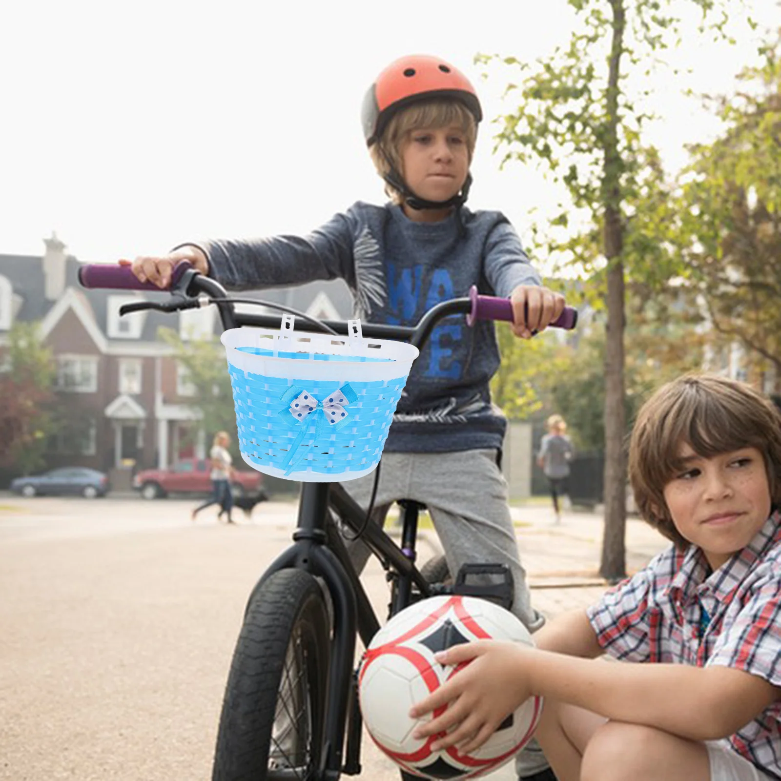 Kids Bike Basket Plastic Front Handlebar Carrier Ribbon Bow Bicycle Tricycle Scooter Storage Basket for Cycling 
Kids Bike Basket Plastic Front Handlebar Carrier Ribbon Bow Bicycle Tricycle Scooter Storage Basket for Cycling