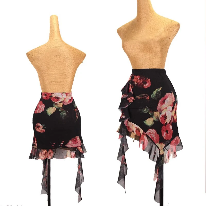 New Summer Latin Dance Skirt Women Adult Practice Clothing Irregular Flower Print Skirt Samba Rumba Salsa Dancing Skirt DNV18222
New Summer Latin Dance Skirt Women Adult Practice Clothing Irregular Flower Print Skirt Samba Rumba Salsa Dancing Skirt DNV18222