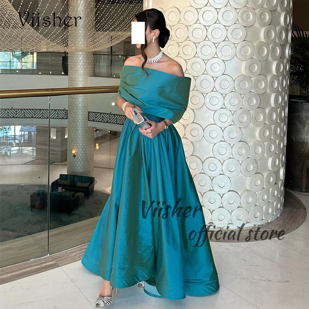 Viisher Taffeta Evening Dresses Off Shoulder Arabian Dubai Prom Party Dress Ankle Length Elegant Formal Evening Gowns 2024
Viisher Taffeta Evening Dresses Off Shoulder Arabian Dubai Prom Party Dress Ankle Length Elegant Formal Evening Gowns 2024