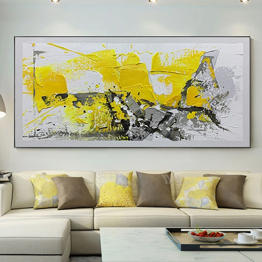 Nordic Texture Abstract Yellow Oil Painting On Canvas Handmade Wall Poster Artwork Hang Picture Image For Living Room Bedroom
Nordic Texture Abstract Yellow Oil Painting On Canvas Handmade Wall Poster Artwork Hang Picture Image For Living Room Bedroom