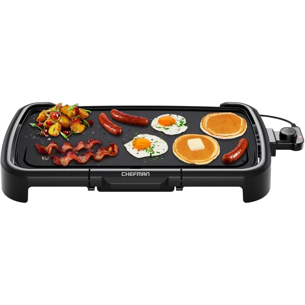 Electric Griddle with Removable Temperature Control, Immersible Flat, Nonstick Extra Large Cooking Surface, Slide Out Drip Tray
Electric Griddle with Removable Temperature Control, Immersible Flat, Nonstick Extra Large Cooking Surface, Slide Out Drip Tray