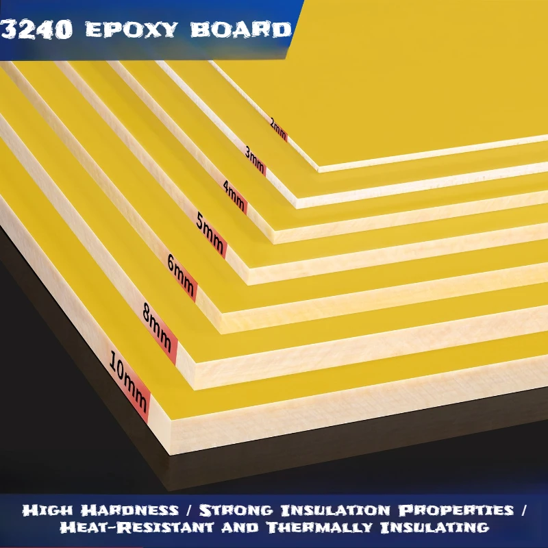 High Temp Resistant 3240 Epoxy Insulation Board Glass Fiber Yellow Electrical Sheet Custom Processing 0.3/0.5/0.8/1-5mm
High Temp Resistant 3240 Epoxy Insulation Board Glass Fiber Yellow Electrical Sheet Custom Processing 0.3/0.5/0.8/1-5mm