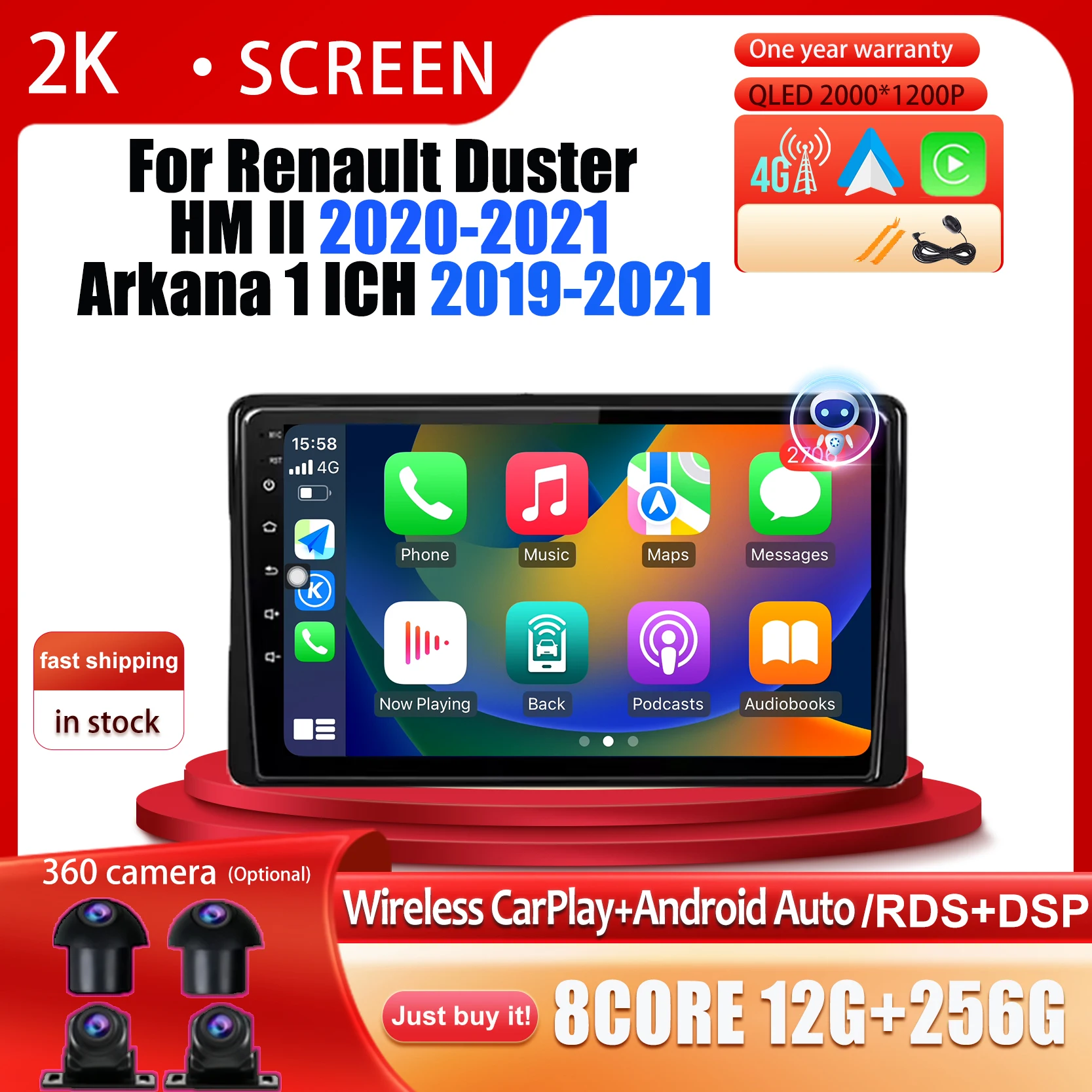 Android 14 Auto Stereo Player GPS Navigation For Renault Duster HM II 2020 - 2021 Arkana 1 ICH 2019 2020 2021 Qled Screen Tools
Android 14 Auto Stereo Player GPS Navigation For Renault Duster HM II 2020 - 2021 Arkana 1 ICH 2019 2020 2021 Qled Screen Tools