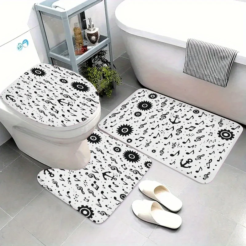 Nautical Music Pattern Bath Mat Set for Bathroom Decor Toilet Rug and Slippers Home Decor
Nautical Music Pattern Bath Mat Set for Bathroom Decor Toilet Rug and Slippers Home Decor