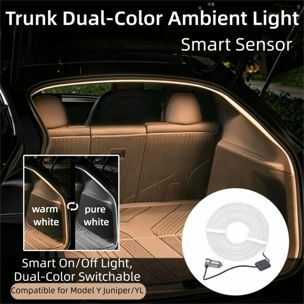 Dual Color Switchable Car Trunk LED Light IP67 Waterproof Silicone Strip Car Atmosphere Strip for Tesla Model Y YL Juniper
Dual Color Switchable Car Trunk LED Light IP67 Waterproof Silicone Strip Car Atmosphere Strip for Tesla Model Y YL Juniper