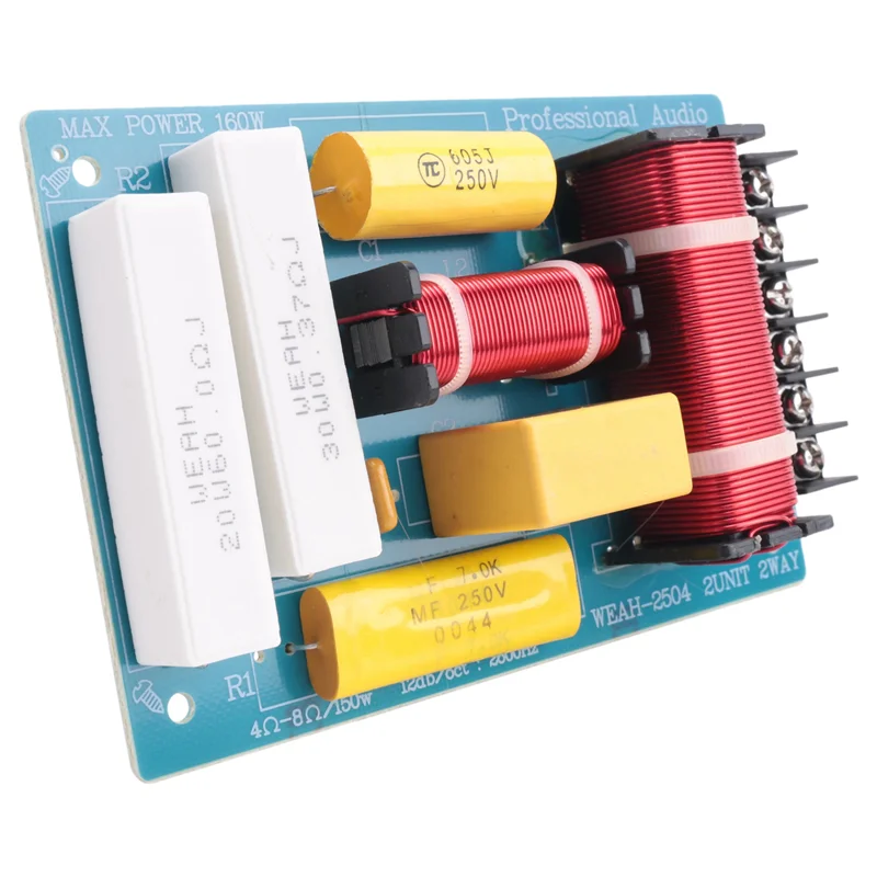 AA60-1 PCS 350 Вт 2-полосный аудиодинамик кроссовер-делитель Hi-Fi высококачественный кроссоверный фильтр
AA60-1 PCS 350 Вт 2-полосный аудиодинамик кроссовер-делитель Hi-Fi высококачественный кроссоверный фильтр