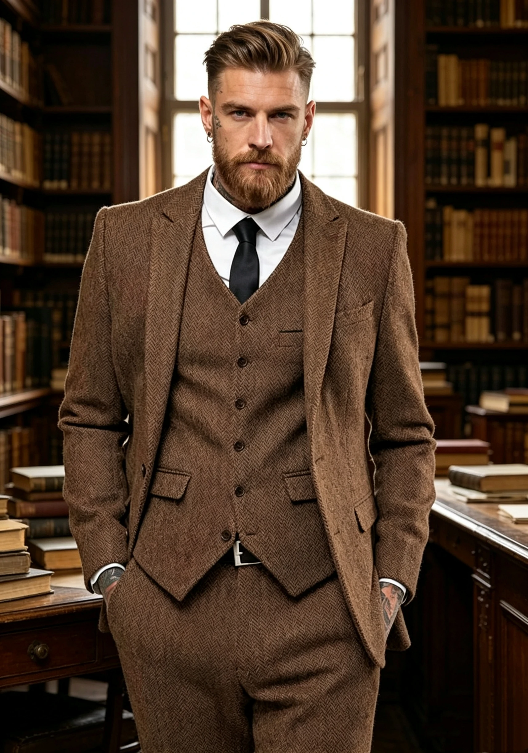 3 Pieces Men's Tweed Herringbone Slim Fit Suits Smart Casual Waistcoat Jacket for Business Groomsmen Wedding Daily Outfits
3 Pieces Men's Tweed Herringbone Slim Fit Suits Smart Casual Waistcoat Jacket for Business Groomsmen Wedding Daily Outfits