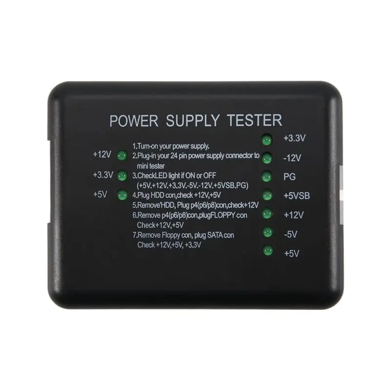 ABJG-PC 20 24 Pin Power Supply Tester Checker LED For PSU ATX SATA HDD Meter Measuring 12V 5V 3.3V
ABJG-PC 20 24 Pin Power Supply Tester Checker LED For PSU ATX SATA HDD Meter Measuring 12V 5V 3.3V