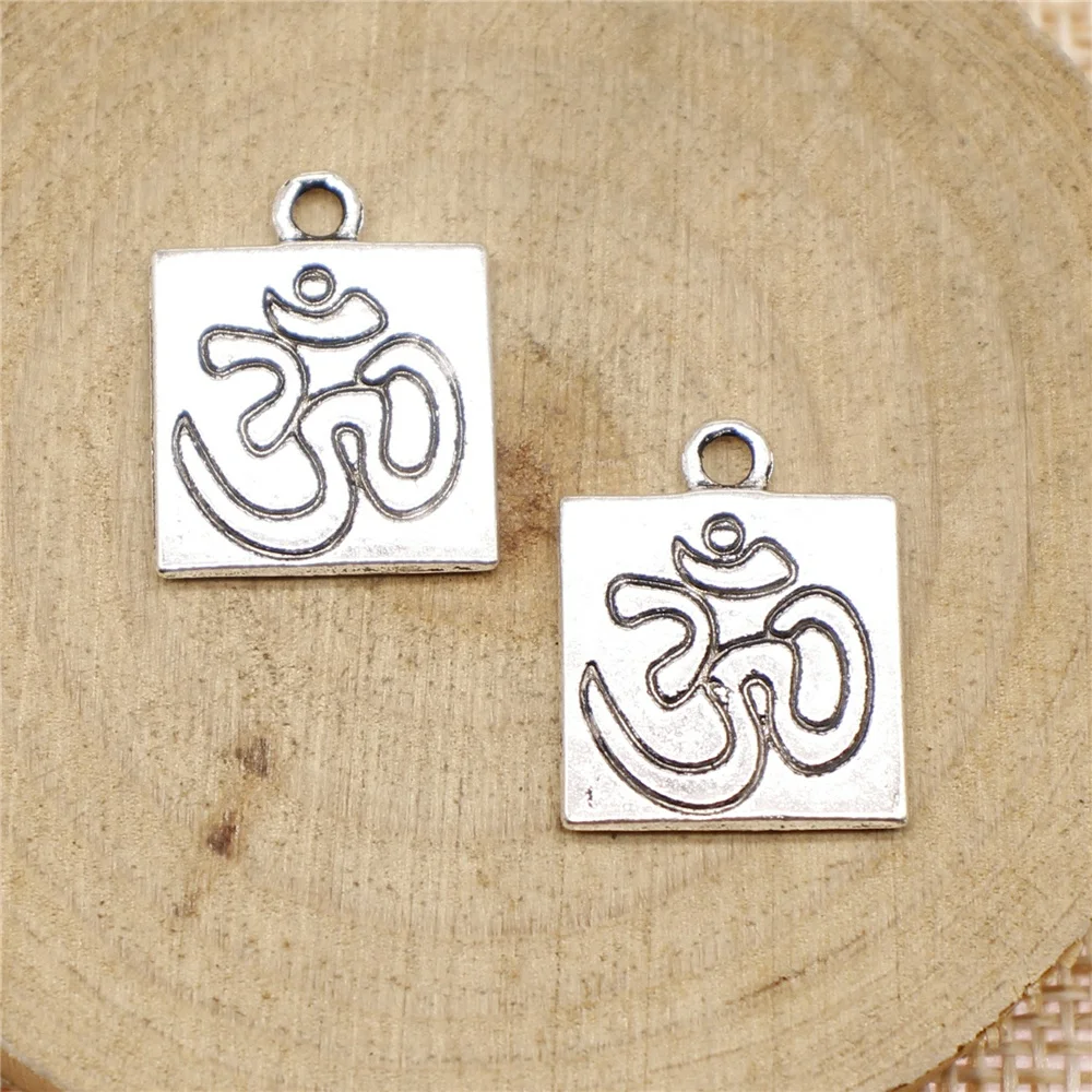 Wholesale 100pcs/bag 18x15mm Double Sided Om Charms Antique Silver Color Pendant Charms Jewelry Accessories
Wholesale 100pcs/bag 18x15mm Double Sided Om Charms Antique Silver Color Pendant Charms Jewelry Accessories