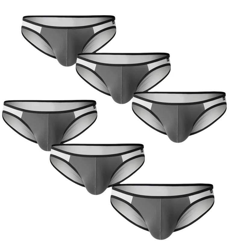 Mens Bikini Thin Ice Silk Breathable U Convex Low Waist Sexy Men Briefs 6-Pack
Mens Bikini Thin Ice Silk Breathable U Convex Low Waist Sexy Men Briefs 6-Pack