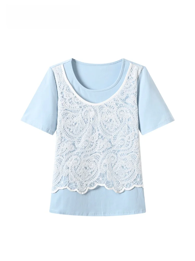 Sweet Style Short Sleeve T-Shirt Women's plus Size Summer New Hollow out Shoulder Bridesmaid Top Trendy Cotton Blend Elastic ...
Sweet Style Short Sleeve T-Shirt Women's plus Size Summer New Hollow out Shoulder Bridesmaid Top Trendy Cotton Blend Elastic ...