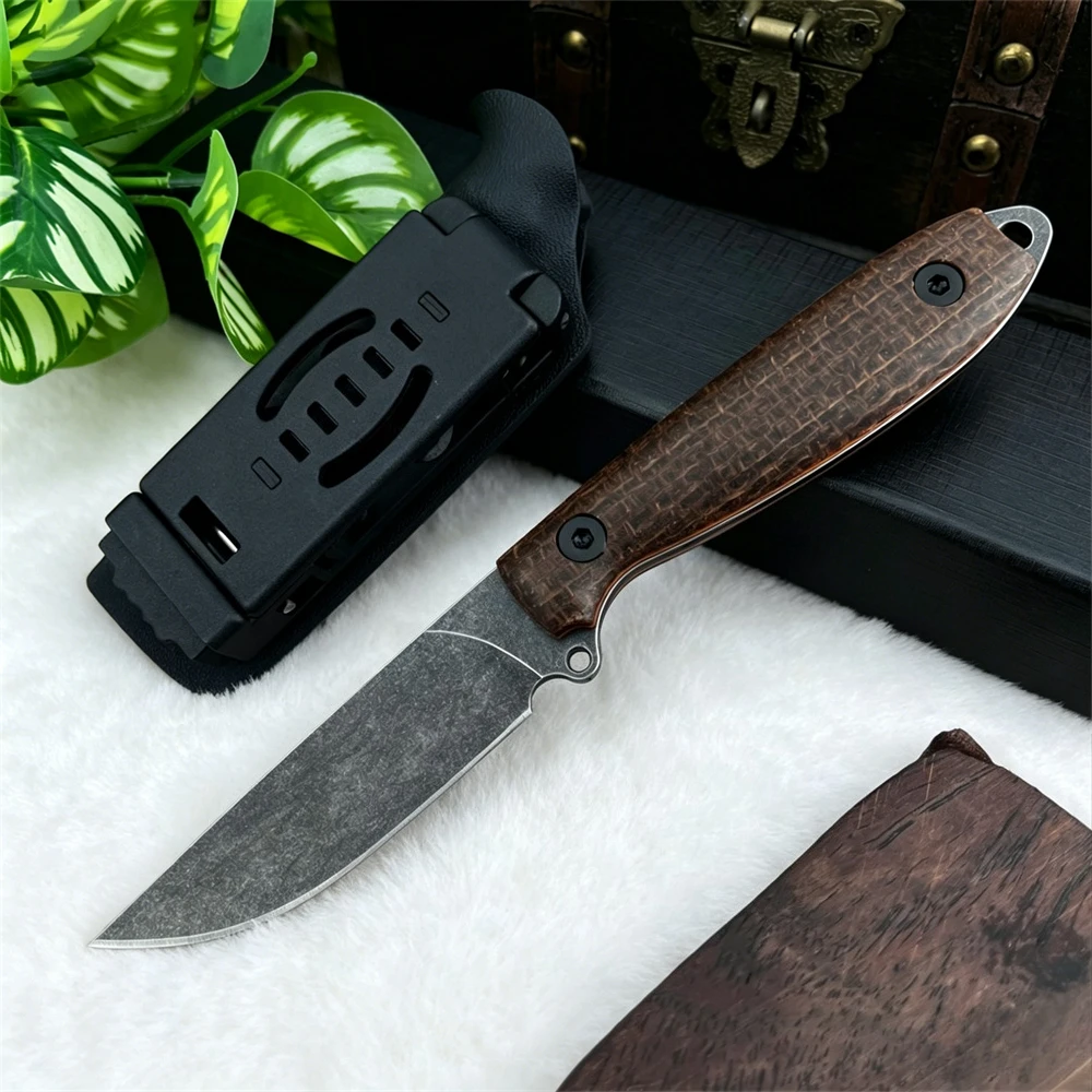 Premium Outdoor Camping Fixed Blade Knife, 7Cr13Mov Steel, Micarta Handle, Multifunctional EDC Utility Cutting Tool for Hiking
Premium Outdoor Camping Fixed Blade Knife, 7Cr13Mov Steel, Micarta Handle, Multifunctional EDC Utility Cutting Tool for Hiking