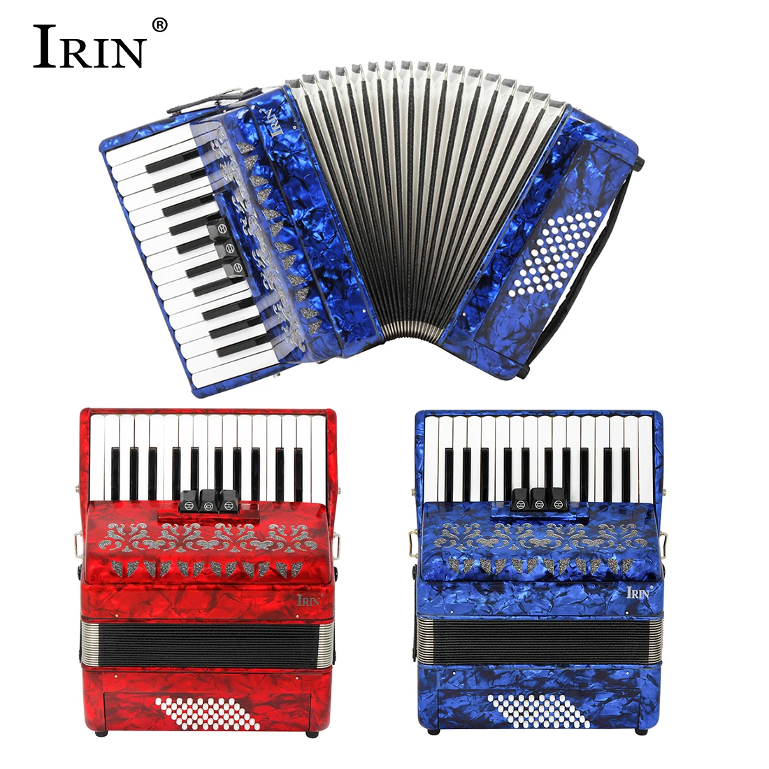 IRIN 26 Keys 48 Bass Accordion Celluloid Accordion With Storage Bag Keyboard Instruments Accordion For Performance/Teaching
IRIN 26 Keys 48 Bass Accordion Celluloid Accordion With Storage Bag Keyboard Instruments Accordion For Performance/Teaching