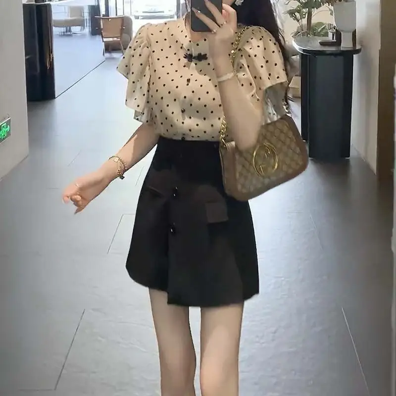 Slimming Effect Chinese Style Fashionable Women's Shirt And Skirt Set Two Piece Suit Spring Summer New Arrival Casual Style
Slimming Effect Chinese Style Fashionable Women's Shirt And Skirt Set Two Piece Suit Spring Summer New Arrival Casual Style