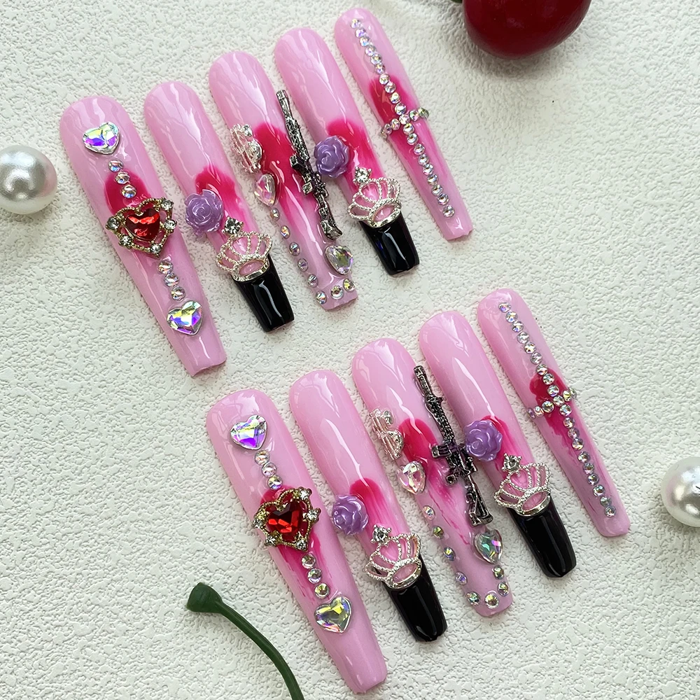 Изысканные акриловые накладные ногти ручной работы с эффектом ручной росписи, 10 шт., Y2K INS, розовые, трапециевидные, длинные, искусственные
Изысканные акриловые накладные ногти ручной работы с эффектом ручной росписи, 10 шт., Y2K INS, розовые, трапециевидные, длинные, искусственные