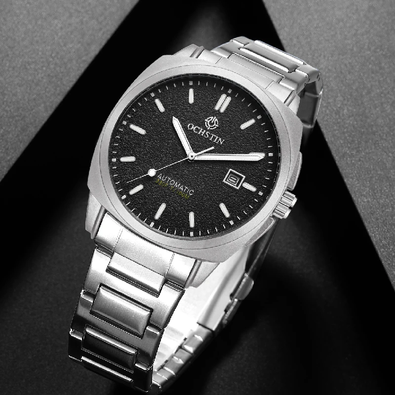 Мужские военные часы OCHSTIN, винтажный корпус в форме подушки, автоматический механизм с функцией даты, механический, деловой стиль, светящийся циферблат, браслет из нержавеющей стали
Мужские военные часы OCHSTIN, винтажный корпус в форме подушки, автоматический механизм с функцией даты, механический, деловой стиль, светящийся циферблат, браслет из нержавеющей стали
