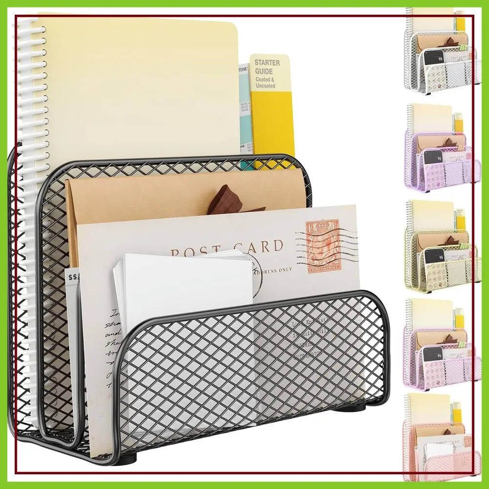3-Slot Metal Mail Organizer Countertop, Book Shelf, Bill Holder for Office Receipts & Letter Paper Storage, Black
3-Slot Metal Mail Organizer Countertop, Book Shelf, Bill Holder for Office Receipts & Letter Paper Storage, Black