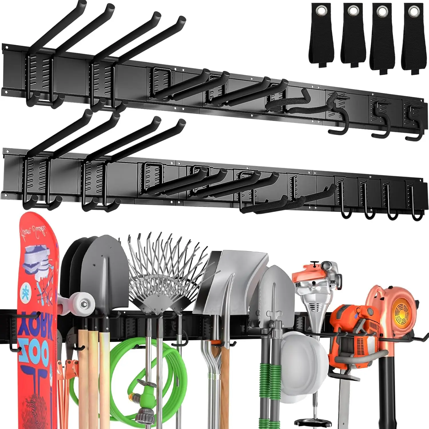 99" Garage Tool Organizer Wall Mount, 28 Pack Heavy Duty Storage Rack Holds 1000 lbs for Shovels and Rakes
99" Garage Tool Organizer Wall Mount, 28 Pack Heavy Duty Storage Rack Holds 1000 lbs for Shovels and Rakes
