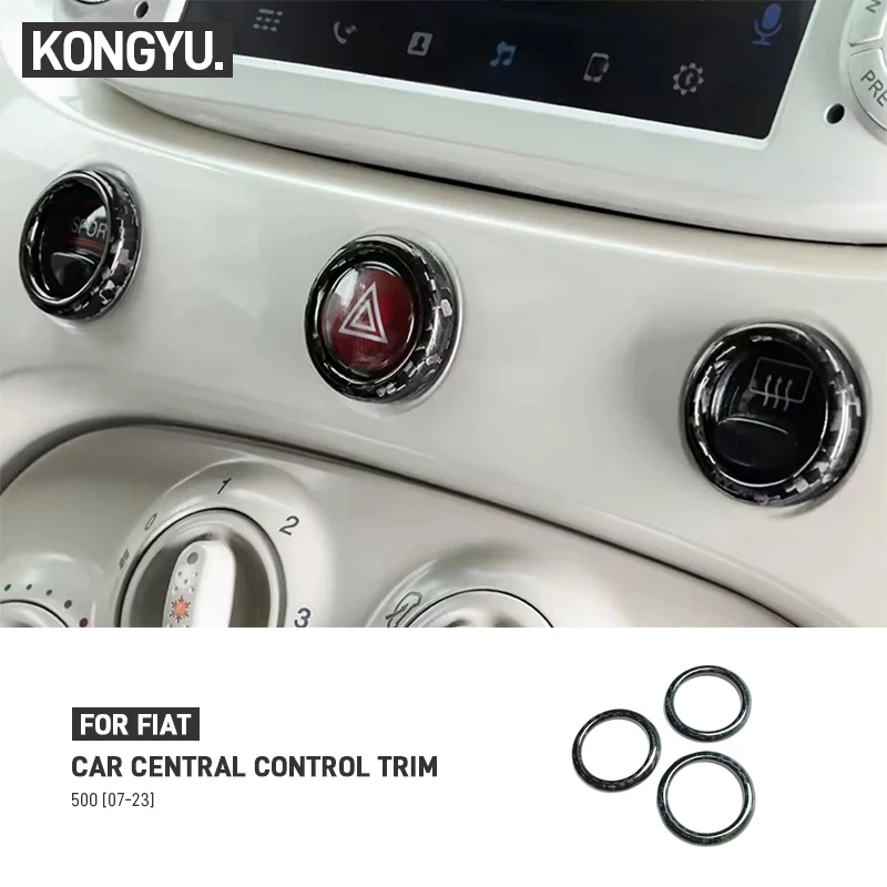Real Carbon Fiber For Fiat 500 2007-2023 Car Central Control Sports Warning Lights Button Trim Ring Sticker Cover Accessories
Real Carbon Fiber For Fiat 500 2007-2023 Car Central Control Sports Warning Lights Button Trim Ring Sticker Cover Accessories