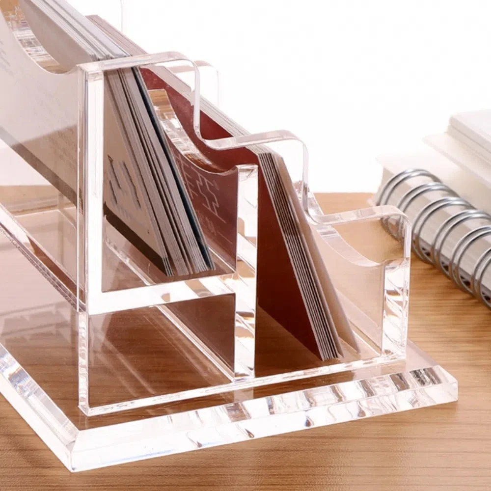 Transparent Acrylic Business Card Holder Elegant Acrylic Name Card Display Stand Thickened High-capacity Organizer Storage Rack
Transparent Acrylic Business Card Holder Elegant Acrylic Name Card Display Stand Thickened High-capacity Organizer Storage Rack