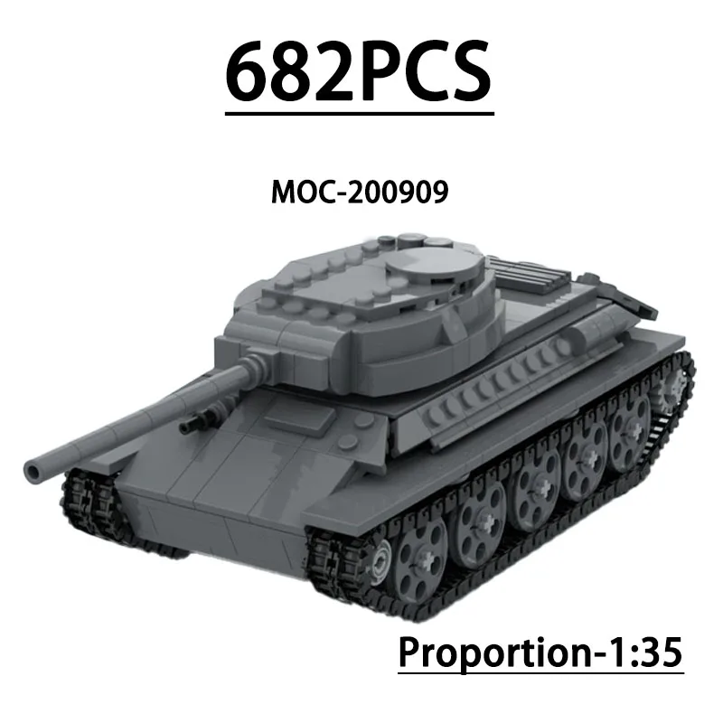 MOC-200909 Building Blocks Medium Tank 1:35 Model Ornament 682 Pieces Children Educational Birthday Christmas New Year Toy Gift
MOC-200909 Building Blocks Medium Tank 1:35 Model Ornament 682 Pieces Children Educational Birthday Christmas New Year Toy Gift