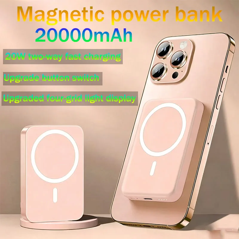 2026 20000mAh Wireless Magnetic Power Bank for iPhone 12 13 14 15 Pro Max Mini Samsung Galaxy S22 S23 Ultra AirPods Pro
2026 20000mAh Wireless Magnetic Power Bank for iPhone 12 13 14 15 Pro Max Mini Samsung Galaxy S22 S23 Ultra AirPods Pro