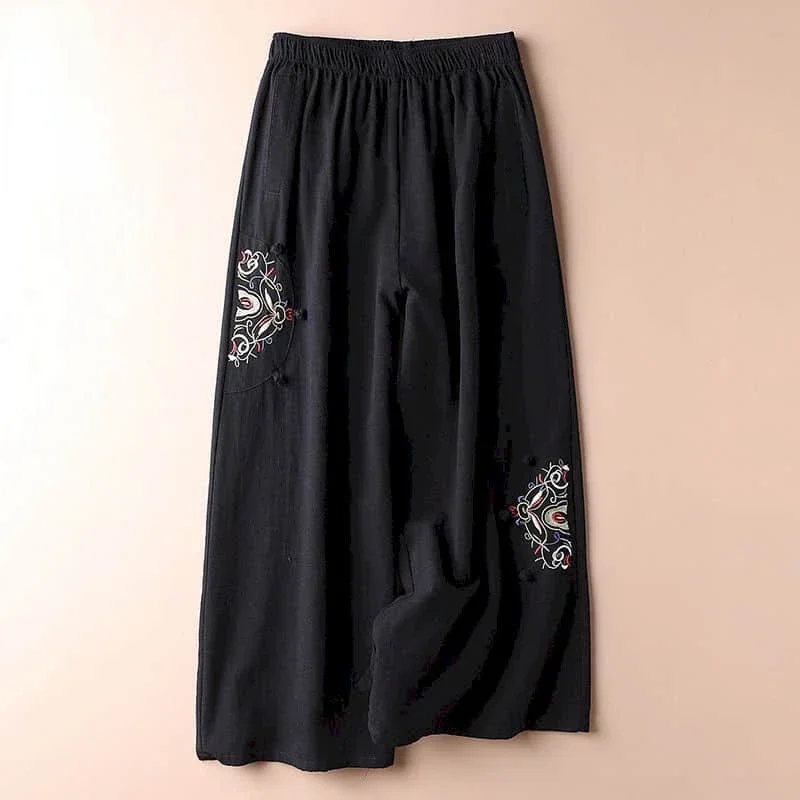Pop Straight Pants For Women Loose Casual Embroidery Baggy Pants Vintage Summer Korean Style Elastic Waisted Trousers Wide Leg P
Pop Straight Pants For Women Loose Casual Embroidery Baggy Pants Vintage Summer Korean Style Elastic Waisted Trousers Wide Leg P