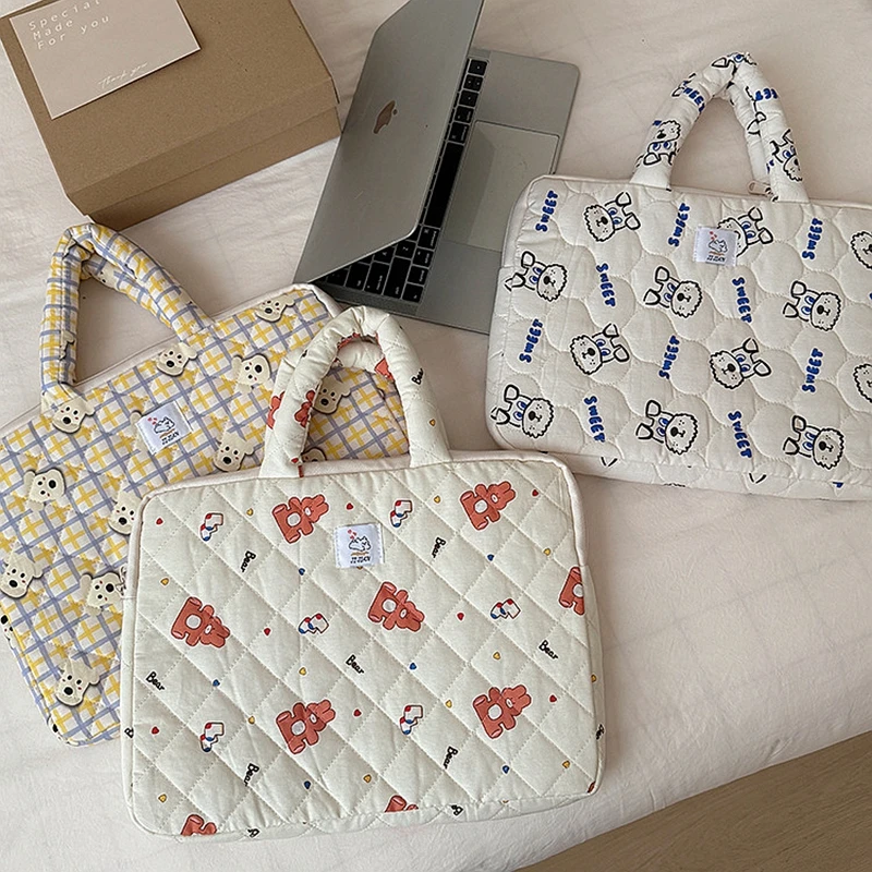 14inches Work Tote Laptop Case Nylon Material Cartoon Pattern Decor Quilted Waterproof Anti Shock Zippered Business Daily Use
14inches Work Tote Laptop Case Nylon Material Cartoon Pattern Decor Quilted Waterproof Anti Shock Zippered Business Daily Use